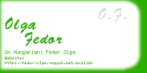olga fedor business card